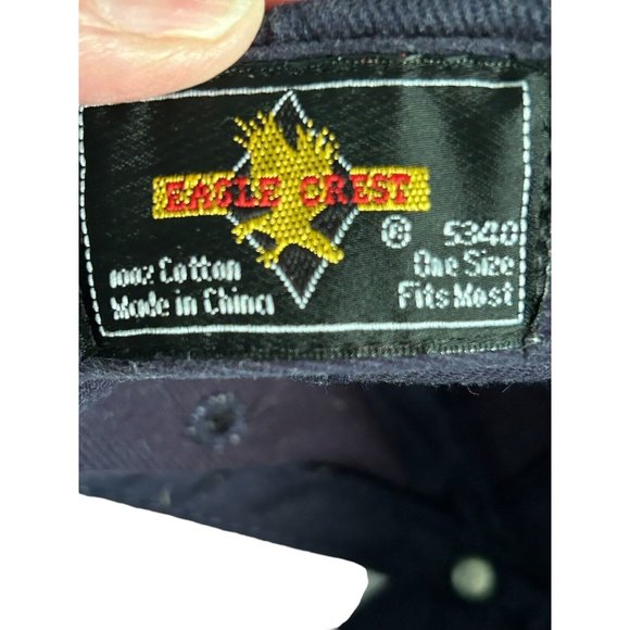 USS RONALD REAGAN CVN-76 NAVY SHIP Eagle Crest HAT CAP Strap Back Blue - Picture 7 of 7